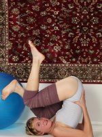 Katrina Mathews - After a long workout 30 year old Katrina Mathews likes to stretch