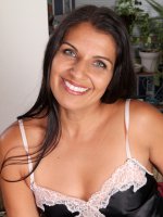 Saffron LeBlanc	Beautiful 41 year old Saffron LeBlanc from AllOver30 opens her legs