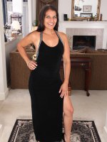 Saffron LeBlanc	Stunning brunette housewife Saffron LeBlanc getting naked in here