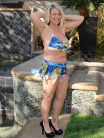 Mona Hawght - 46 year old Mona Hawght from AllOver30 lets it all hang out outdoors