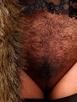 ass big tits brunette close up doggy style fur coat high heels milf stockings